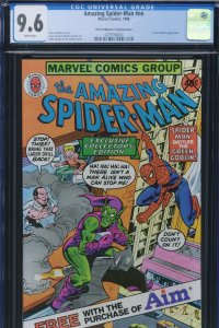AMAZING SPIDER-MAN AIM TOOTHPASTE GIVEAWAY - 1980 - CGC-9.6 - Green Goblin