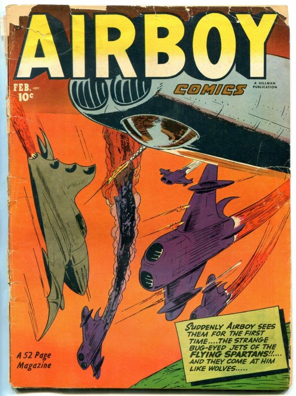 AIRBOY COMICS V.9 #1 1952-FLYING SPARTANS-HEAP-NITRO G-