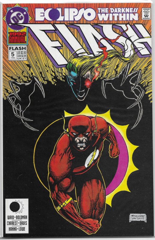 Flash (vol. 2, 1987) Annual # 5 VF (Eclipso: Darkness Within) Waid/Charest