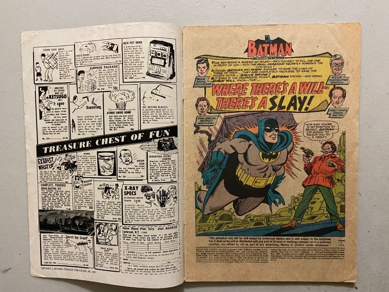 Detective Comics #367 Bruce Wayne's will 3.0 (1967)