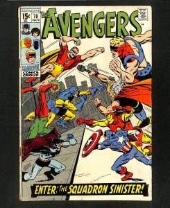Avengers #70 1st Appearance Squadron Sinister!