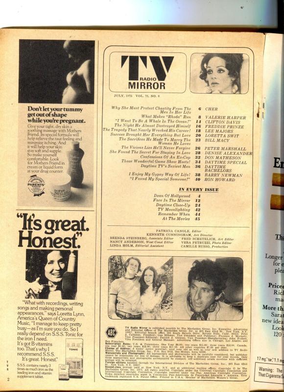 TV Radio Mirror-Rhoda-Freddie Prinze-Cher-Loretta Swit-July-1975