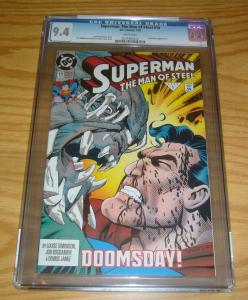 Superman: the Man of Steel #19 CGC 9.4 early doomsday cover - dc comics 1993 1st