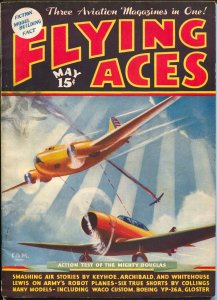 Flying Ace 5/1936-Capt Philip Strange-Kery Keen-hero pulp-VG