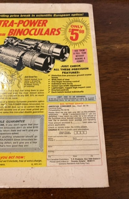 The X-Men #95 (1975)death of warpath lower grade