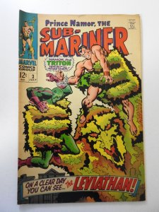 Sub-Mariner #3 (1968) VG- Condition moisture stain