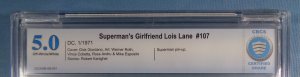 Superman's Girlfriend Lois Lane #107 CBCS 5.0 Superman Pin-Up