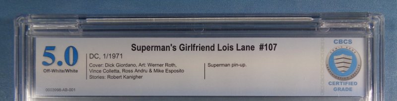 Superman's Girlfriend Lois Lane #107 CBCS 5.0 Superman Pin-Up