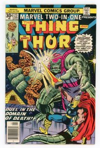 Marvel Two-in-One #23 Jim Shooter Thing Thor VF+