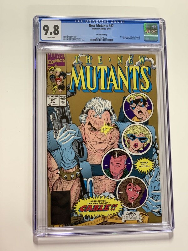 New Mutants 87 Cgc 9.8 White Pages Marvel X-men Copper Age 2nd Print