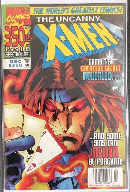 The Uncanny X-Men #350 Non-Enhanced Edition (1997, Marvel) Trial of Gambit NM