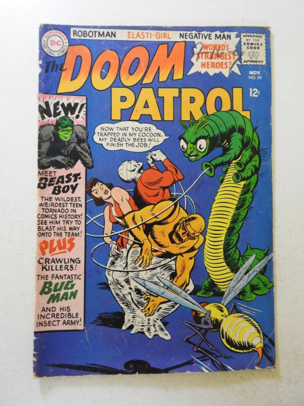 Doom Patrol #99 (1965) VG- Cond 1 in spine split, sticker interior fc, ink fc