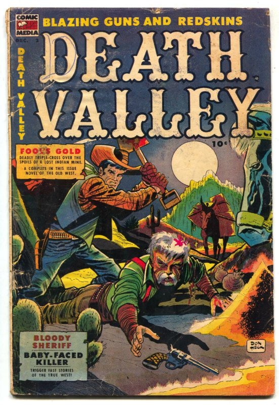 Death Valley #2 1953- bloody shovel attack cover- DON HECK vg 