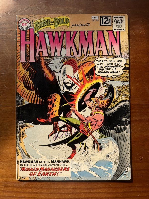 The Brave and the Bold #43 (DC 1962) [VG/FN] ? Hawkman Origin, 1st App Manhawks