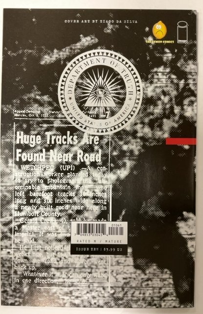 The Department of Truth #10 Tiago Da SIlva Virgin(2021)