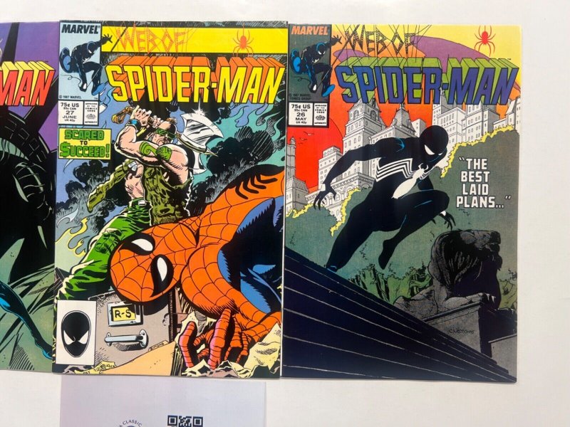 3 Web Of Spiderman Marvel Comic Books # 26 27 28 Defenders Hulk Thor 82 SM10