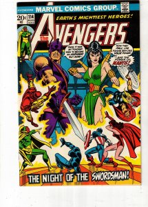 The Avengers #114 1973 VF/NM PRICE DROP $47 Mantis Swordsman COVELL CERTIFICATE