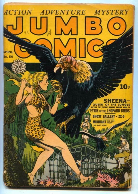 Jumbo Comics #50 1943- SHEENA buzzard cover VG