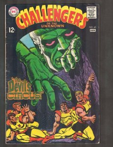 Challengers of the Unknown #65~Devil's Circus/ Sparling Cvr, Art~1969 (4.5) WH