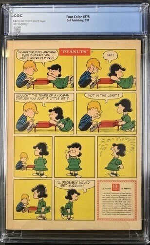 (1958) Dell Comics Four Color #878 (Peanuts #1) CGC 5.0! Snoopy! Charlie Brown!