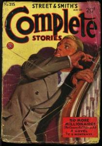 COMPLETE STORIES 1934 MAT 20-STREET AND SMITH PULP G+