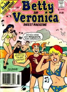 Betty and Veronica Digest Magazine #64 VF ; Archie | Beach Bikini Cover