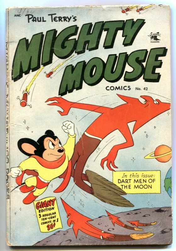 Mighty Mouse #42 1953- Dart Men of the Moon VG-