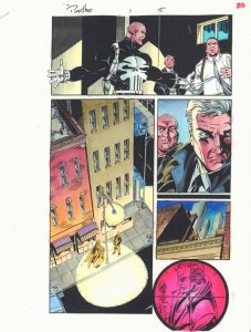 Punisher #1 p.15 / 20 Color Guide Art - punisher and Mario Geraci by John Kalisz