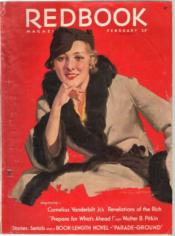 Redbook  2/1934-pulp fiction-Cornelius Vanderbilt Jr.-pulp fiction-Ogden Nash-FR