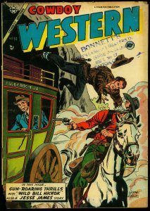 Cowboy Western #50 1954- Charlton- Jesse James- Wild Bill Hickok F/G