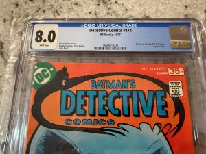 Detective Comics # 474 CGC Graded 8.0 DC Comic Book Deadshot JH25