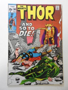 Thor #190 (1971) VG Condition moisture stain, cover detached top staple