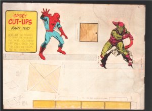 Super Spider-man & The Titans#206 1977-Thor-Capt. America-Cut out model-atta