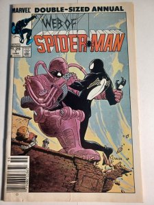 Web of Spider-Man Annual #1 VG/FN Newsstand Marvel Comics c219