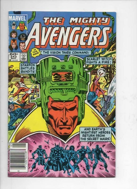 AVENGERS #243, VF/NM, Captain America, Vision, 1963 1984, Marvel, UPC