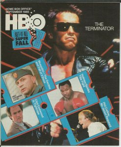 ORIGINAL Vintage Oct 1985 HBO Guide Magazine Terminator Karate Kid