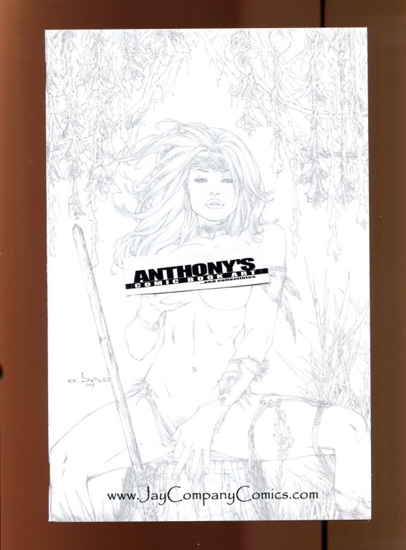 Cavewoman: Red Menace 2PC #1 - EBAS Virgin Variant Naughty + Sketch (9.2ob) 2009