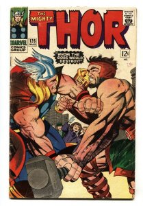 THOR #126-JACK KIRBY- -1966-MARVEL KEY ISSUE-HERCULES COVER-vg-