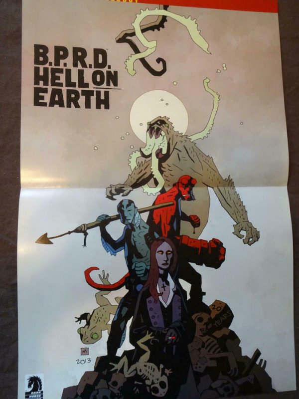 HELLBOY Promo Poster, 2014, Unused, Mike Mignola, In Hell, more in our store