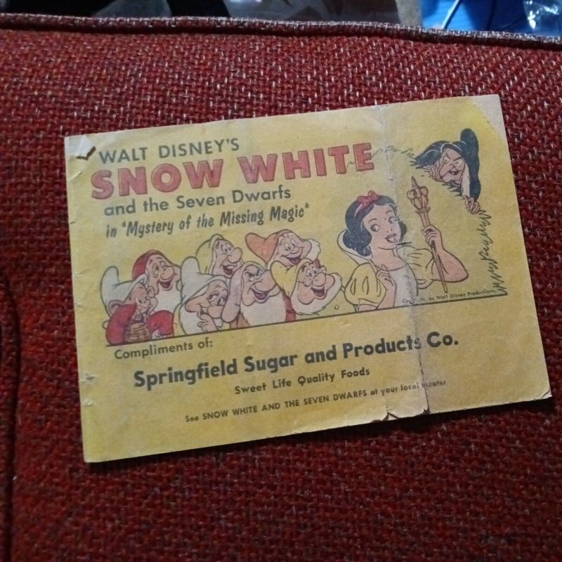 SNOW WHITE AND THE SEVEN DWARFS MYSTERY MISSING MAGIC 1958 GIVEAWAY PROMO comics