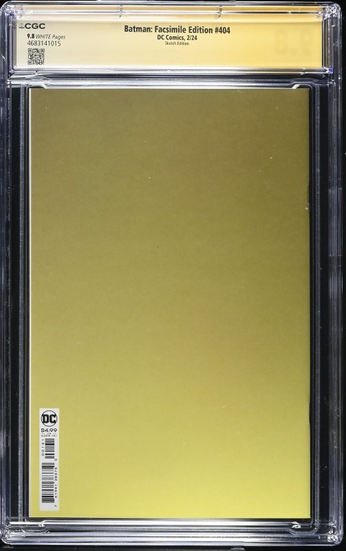 Batman Facsimile Edition (2024) # 404 (CGC 9.8 SS) Signed & Sketch tim Vigil