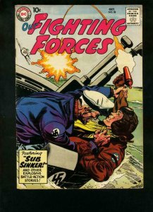 OUR FIGHTING FORCES #38 1958-SUBMARINE COVER & STORY-WW FN