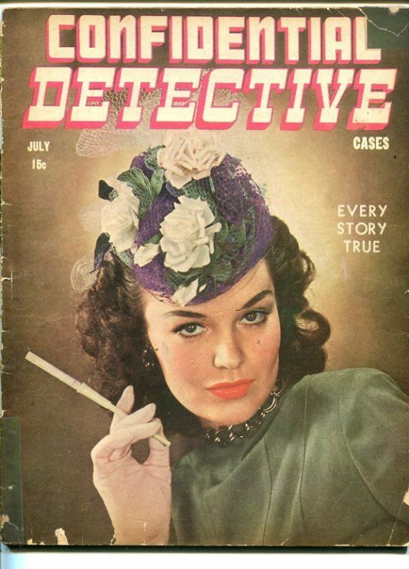 CONFIDENTIAL DETECTIVE-JULY 1945-G/VG-HARD BOILED-SPICY-MURDER-RAPE-POISON G