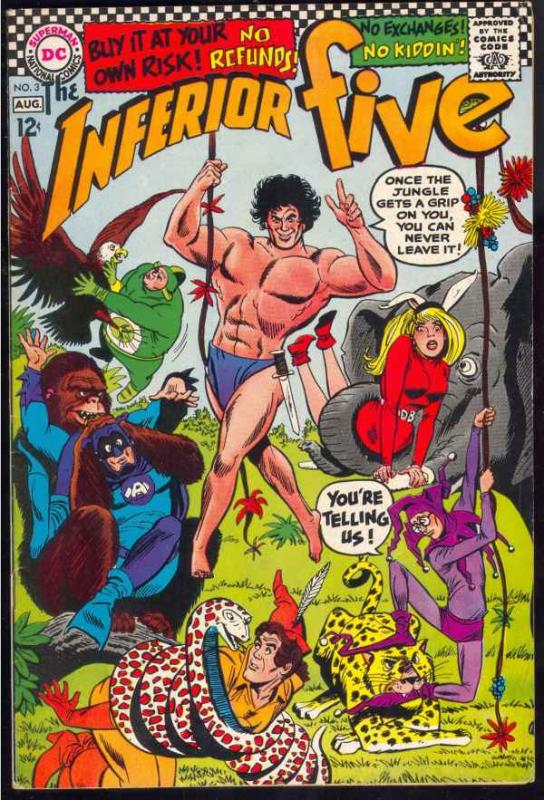 Inferior Five #3 (Aug-67) VF High-Grade Inferior Five (Merry Man, Dumb Bunny,...