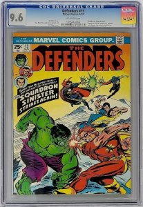 Defenders 13 Marvel 1974 CGC 9.6 NM+ Classic Vs Squadron Sinister 1st Nebulon