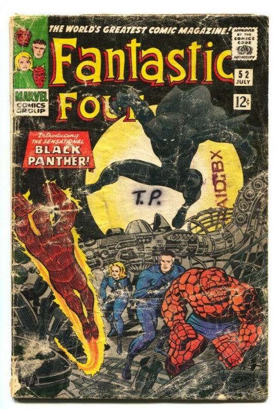 FANTASTIC FOUR #52 comic book 1st appearance Black Panther Marvel 1966