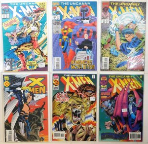 Uncanny X-Men Lot 6 #279, 309, 312, 319, 326, 336 1991 Marvel 1st Print Comics