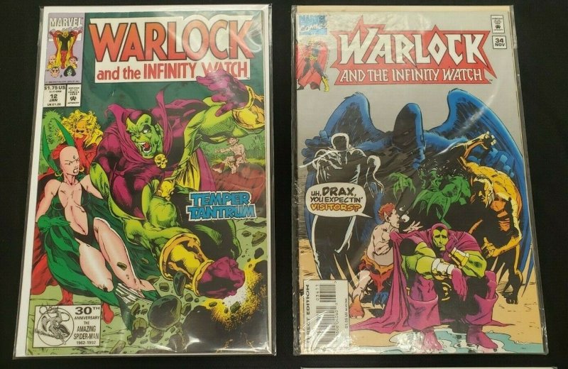 WARLOCK 4PC (VF) THANOS, MEPHISTO, DRAX, TEMPER TANTRUM 1993-94