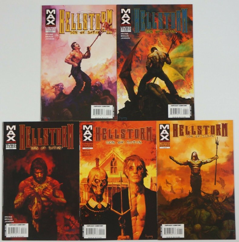 Hellstorm: Son of Satan #1-5 VF/NM complete series ARTHUR SUYDAM marvel max 2006