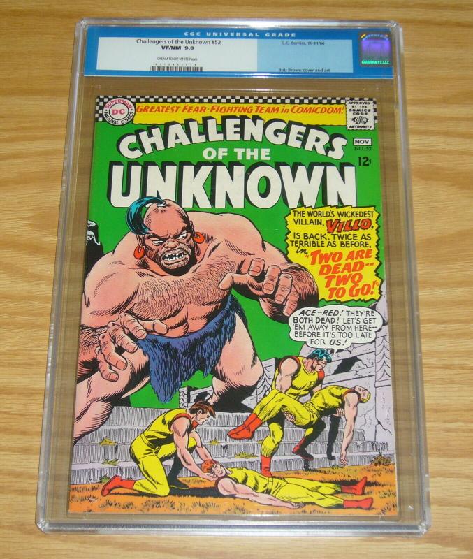 Challengers of the Unknown #52 CGC 9.0 silver age dc comics - villo 1966